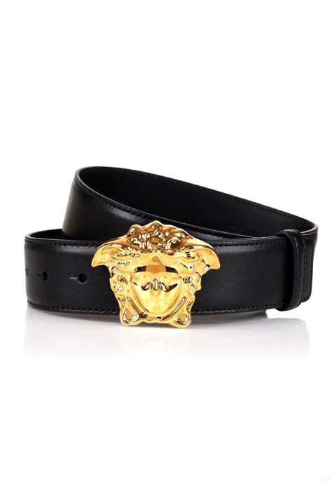 black madusa versace belt|Versace Medusa Head Leather Belt .